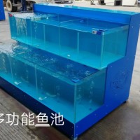 盒馬鮮生生鮮超市魚缸水產(chǎn)貝類海鮮魚池定制松下機(jī)組制冷魚缸